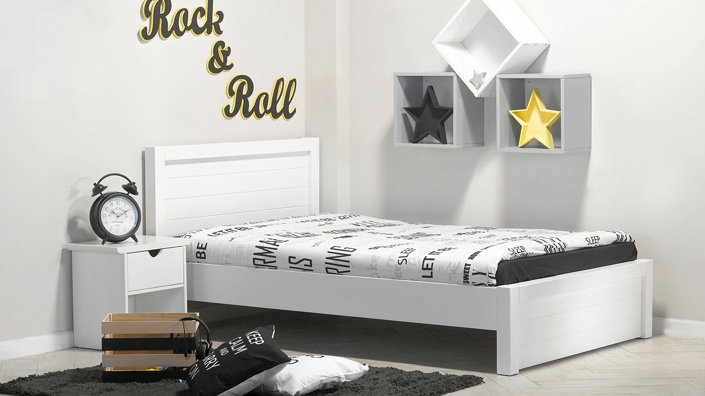 מיטת דור וחצי (לבן אטום) | גודל 120X190